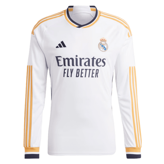 Adidas Real Madrid 23/24 Long Sleeve Home Jersey