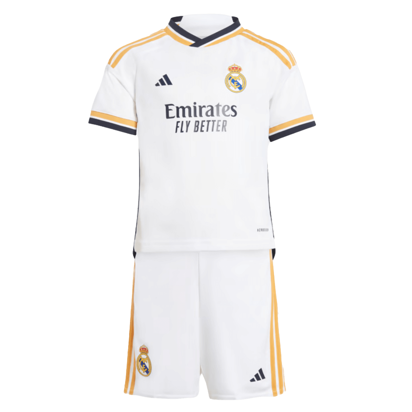 Minikit local Adidas Real Madrid 23/24 para niños pequeños