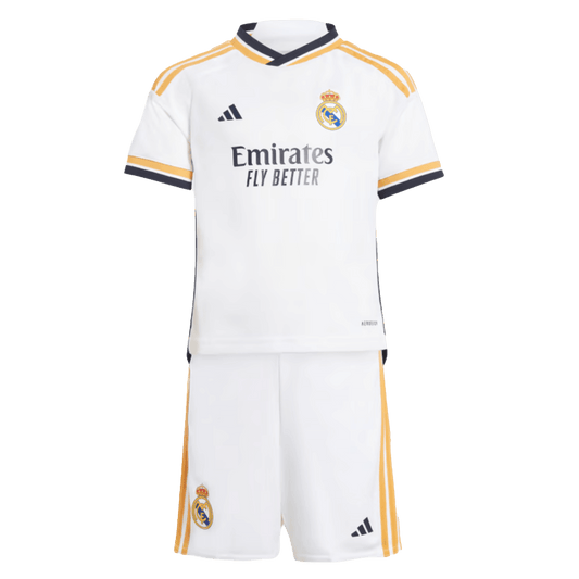 Minikit local Adidas Real Madrid 23/24 para niños pequeños