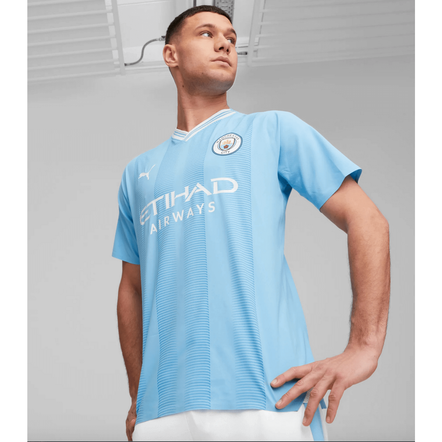 Camiseta de local auténtica del Manchester City 23/24 de Puma