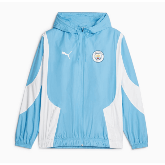 Chaqueta tejida Anthem de Puma para antes del partido del Manchester City