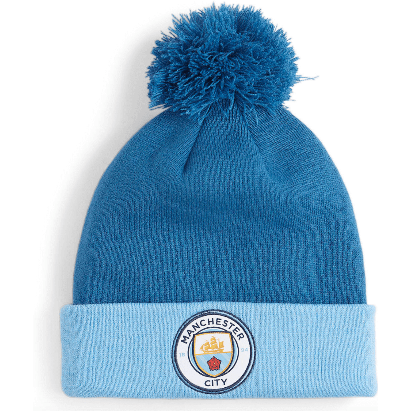 Gorro con pompón para aficionados del Manchester City de Puma