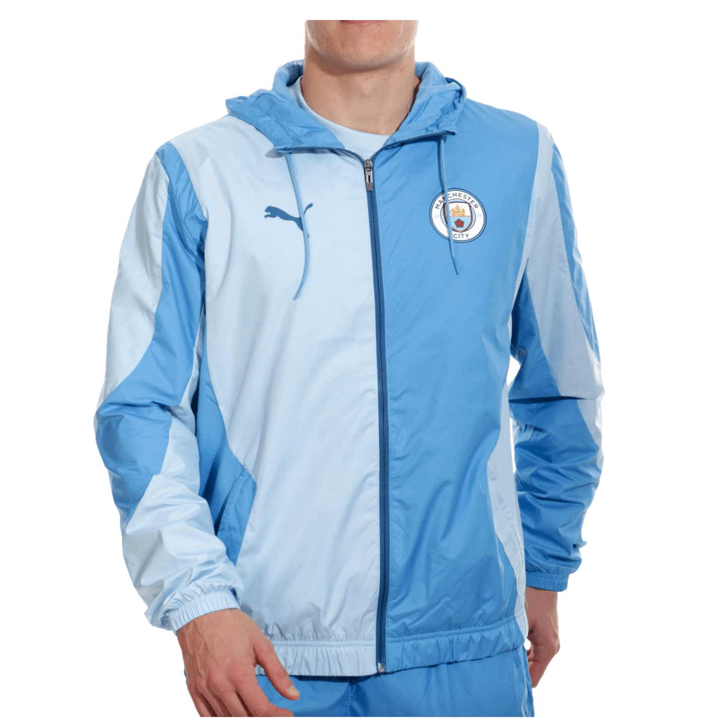 Chaqueta tejida de prepartido del Manchester City de Puma