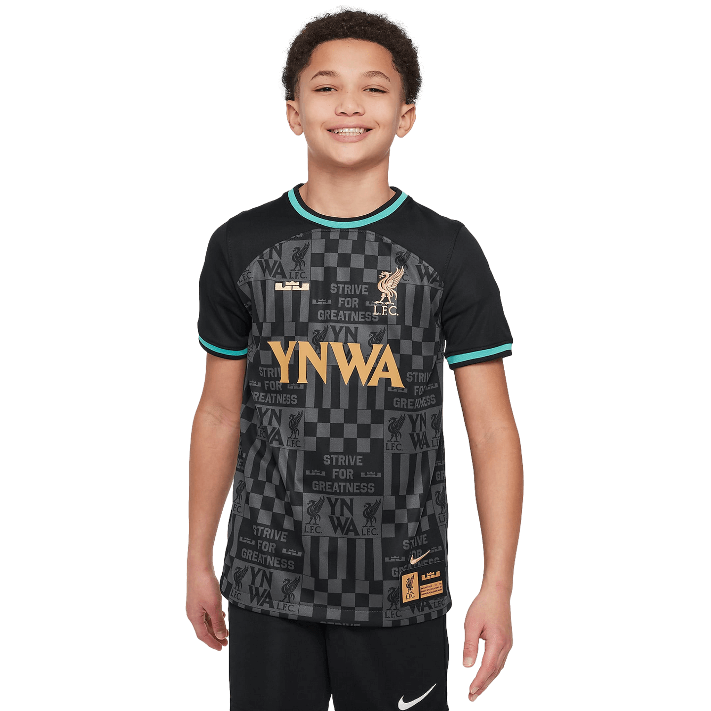 Camiseta juvenil Nike Liverpool x Lebron 23/24 de la cuarta equipación