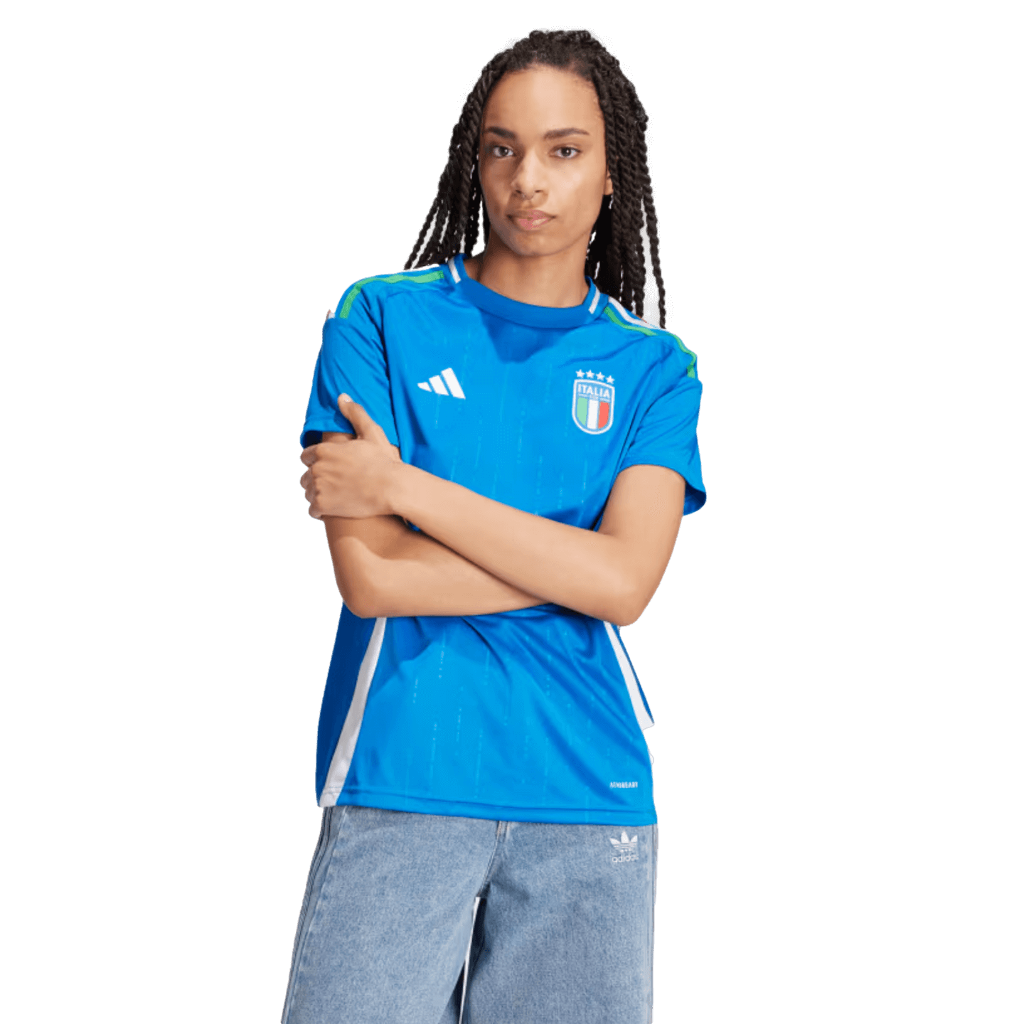 Camiseta local Adidas Italia 2024 para mujer