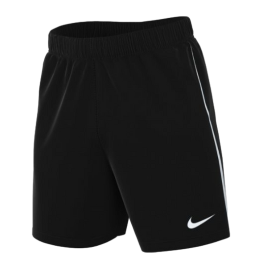 (NIKE-DR0965-010) Pantalones cortos de punto Nike Dri-FIT League 3 para mujer [NEGRO/BLANCO/BLANCO]