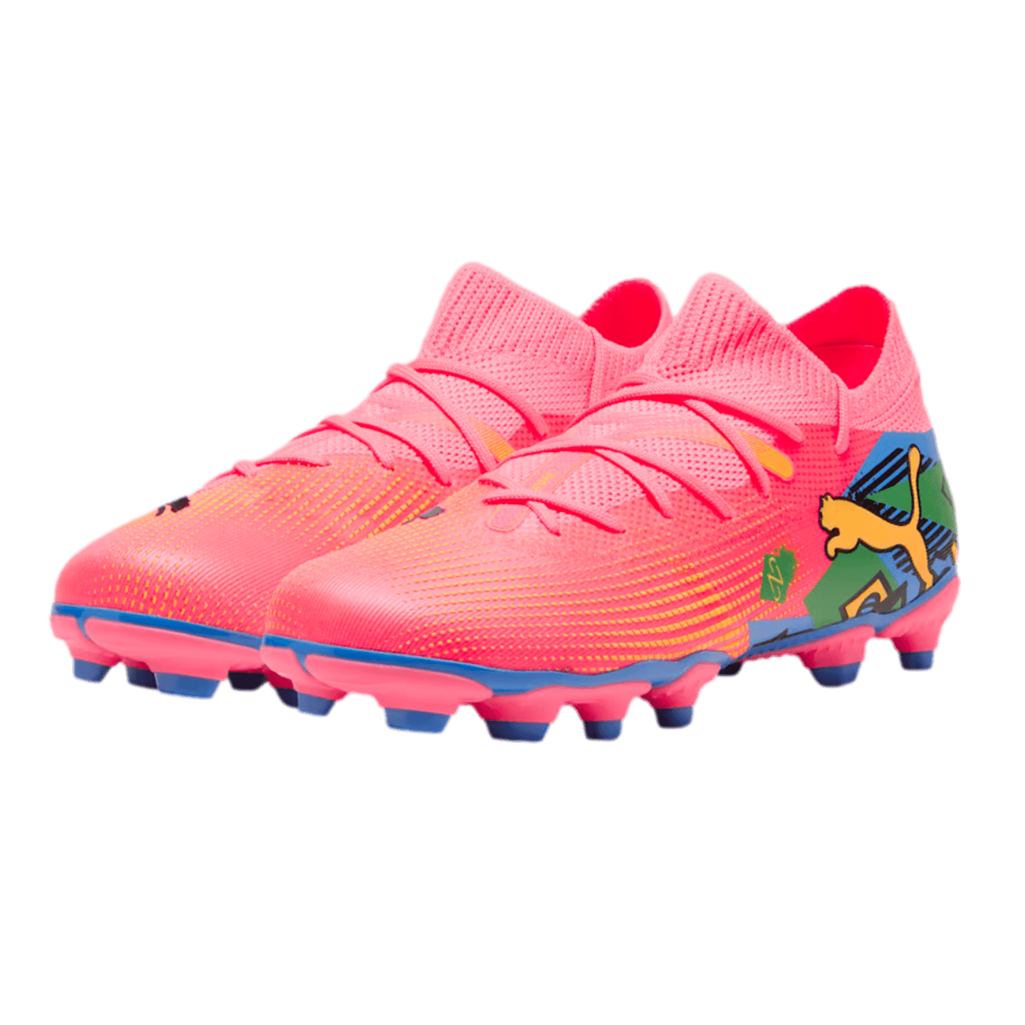 Botas de fútbol para terreno firme para jóvenes Puma Future 7 Match Neymar Jr