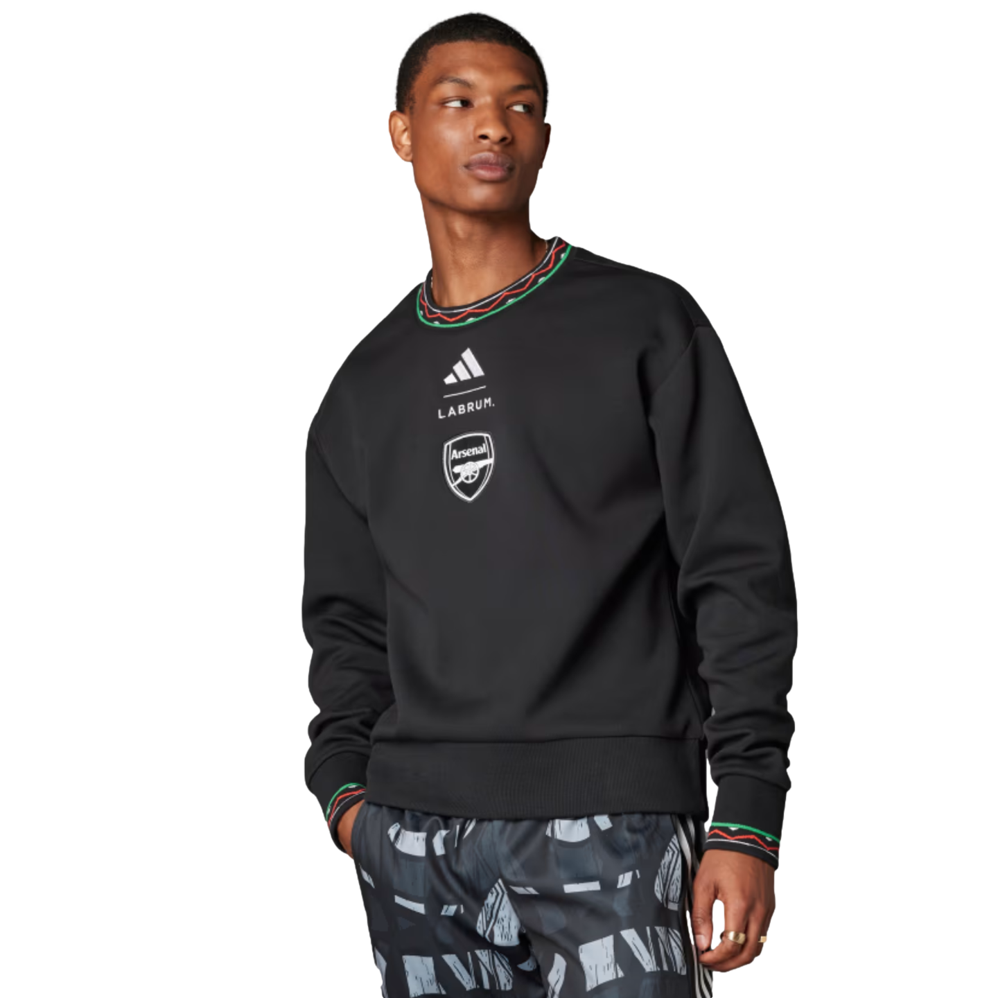 Sudadera con cuello redondo y doble punto de temporada del Arsenal de Adidas