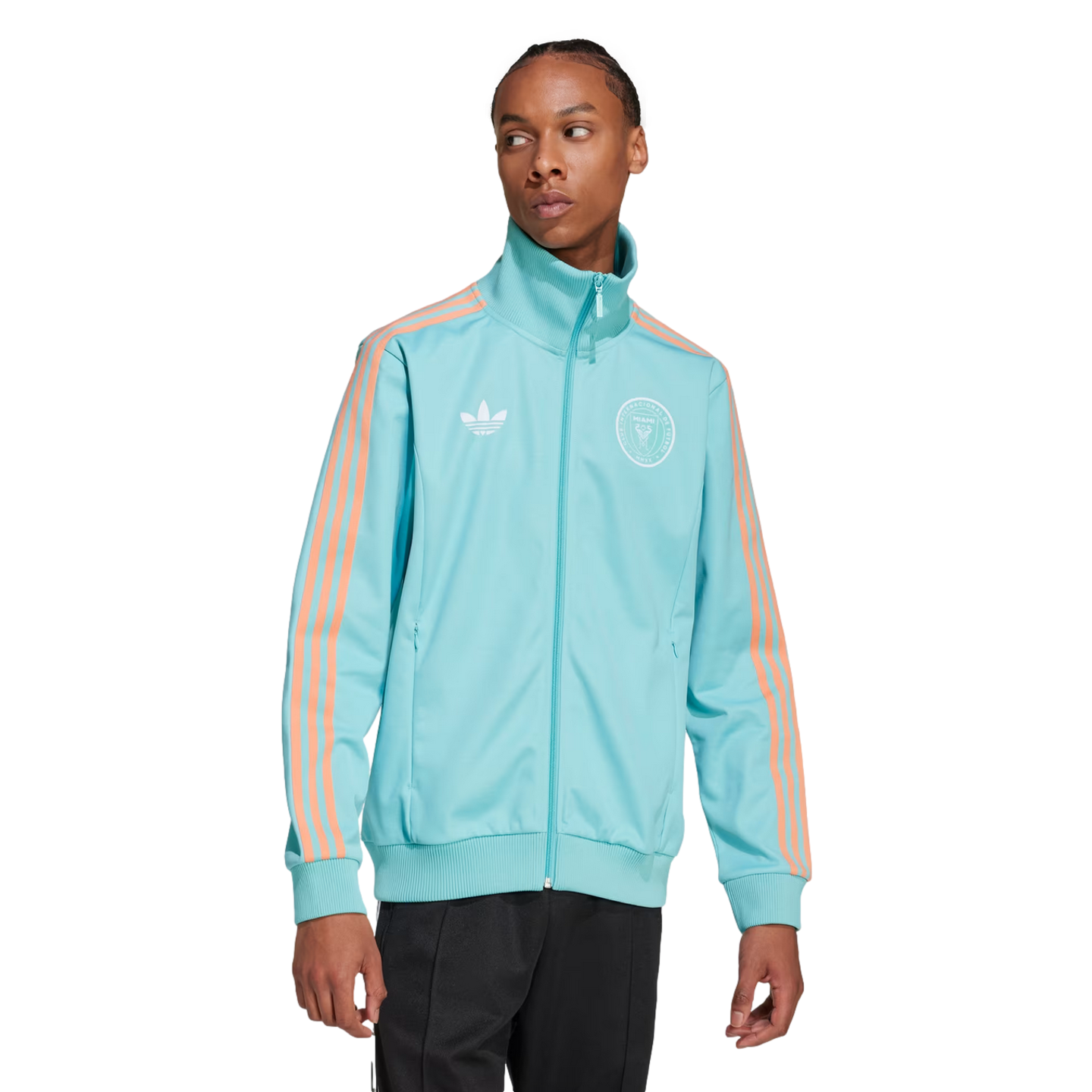 Adidas Inter Miami Originals Track Top Jacket Soccer JJ1829 Blue Adidas Inter Miami Originals Track Top Jacket Soccer JJ1829 Blue