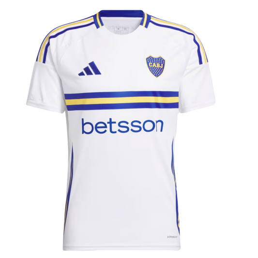 (ADID-IS7464) Camiseta visitante Adidas Boca Juniors 24/25 [BLANCA, SELUBL, BOGOLD] (Lanzamiento el 30/9/24)