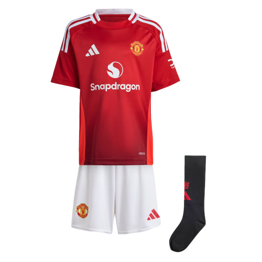 (ADID-IT1980) Minikit de local para niños pequeños Adidas Manchester United 24/25 [MUFRED] (lanzamiento el 15/7/24)