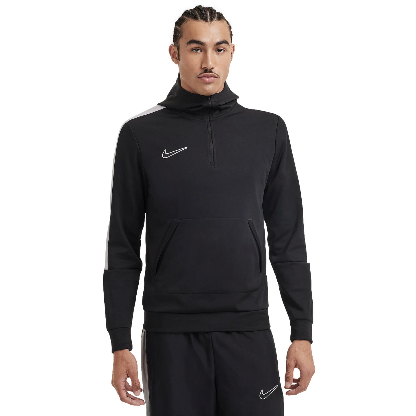 (NIKE-FZ0501-010) Sudadera con capucha Nike Academy Therma Fit [NEGRO/BLANCO/BLANCO]