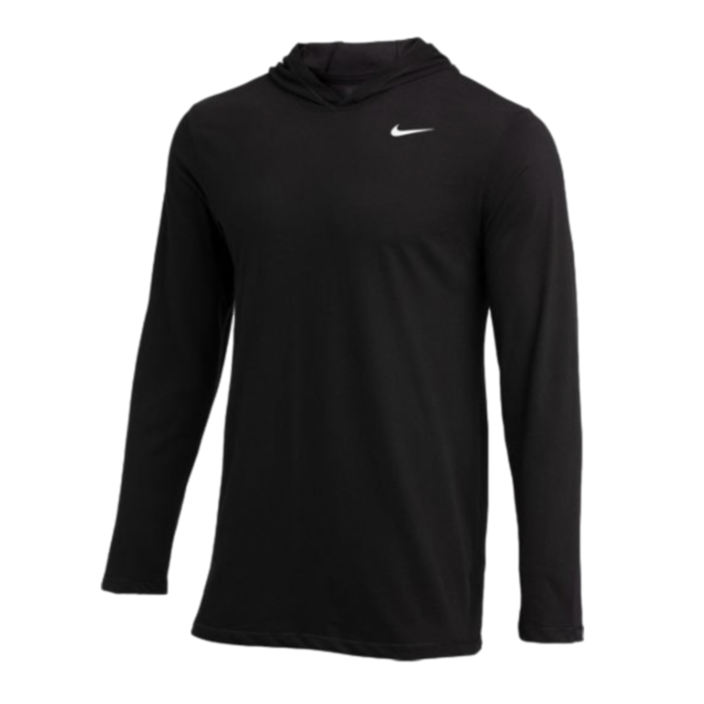 (NIKE-CJ1696-010) Camiseta de manga larga con capucha Nike Dri-FIT [NEGRO/BLANCO]