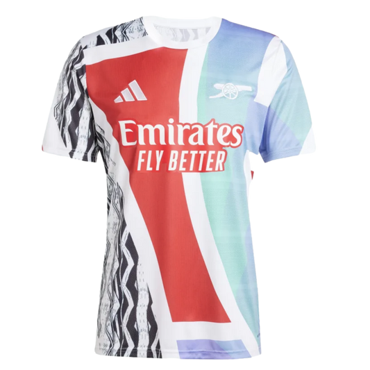 (ADID-JE7562) Camiseta prepartido del Arsenal de Adidas [BETSCA/BLANCO/NEGRO/C] (lanzamiento el 2/12/24)