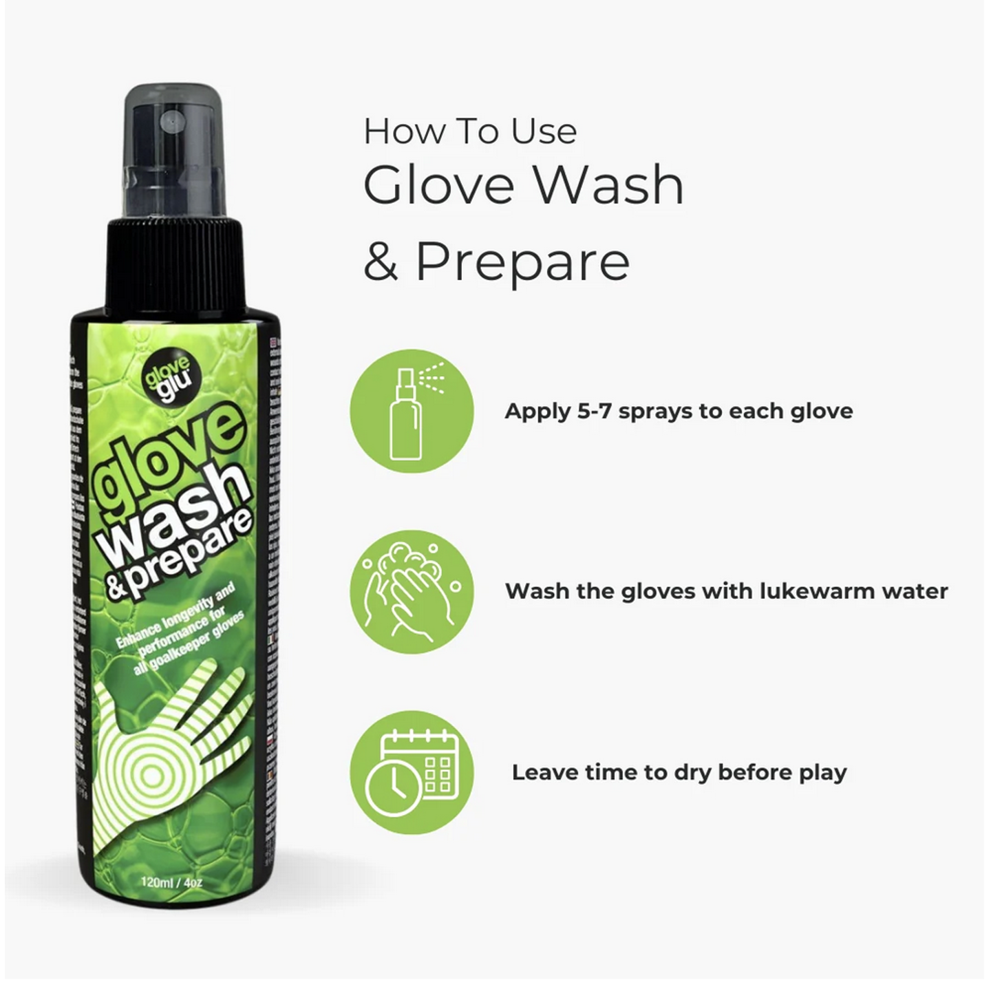 Gloveglu Wash & Prepare Goalkeeper Glove Spray (250ml) 900444