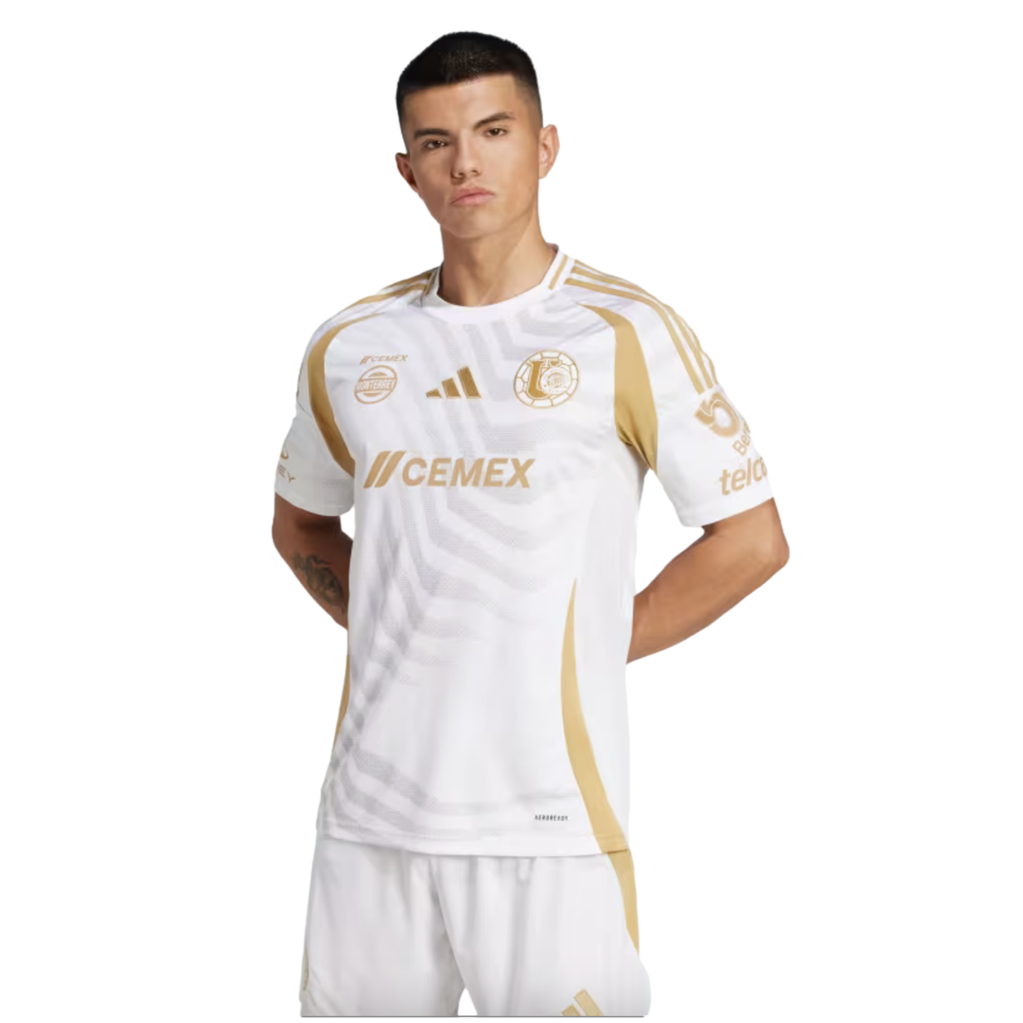 (ADID-IV6100) Camiseta de fútbol de tercera equipación Adidas Tigres TUANL 24/25 [BLANCO/GRETWO] (lanzamiento el 15/12/24)