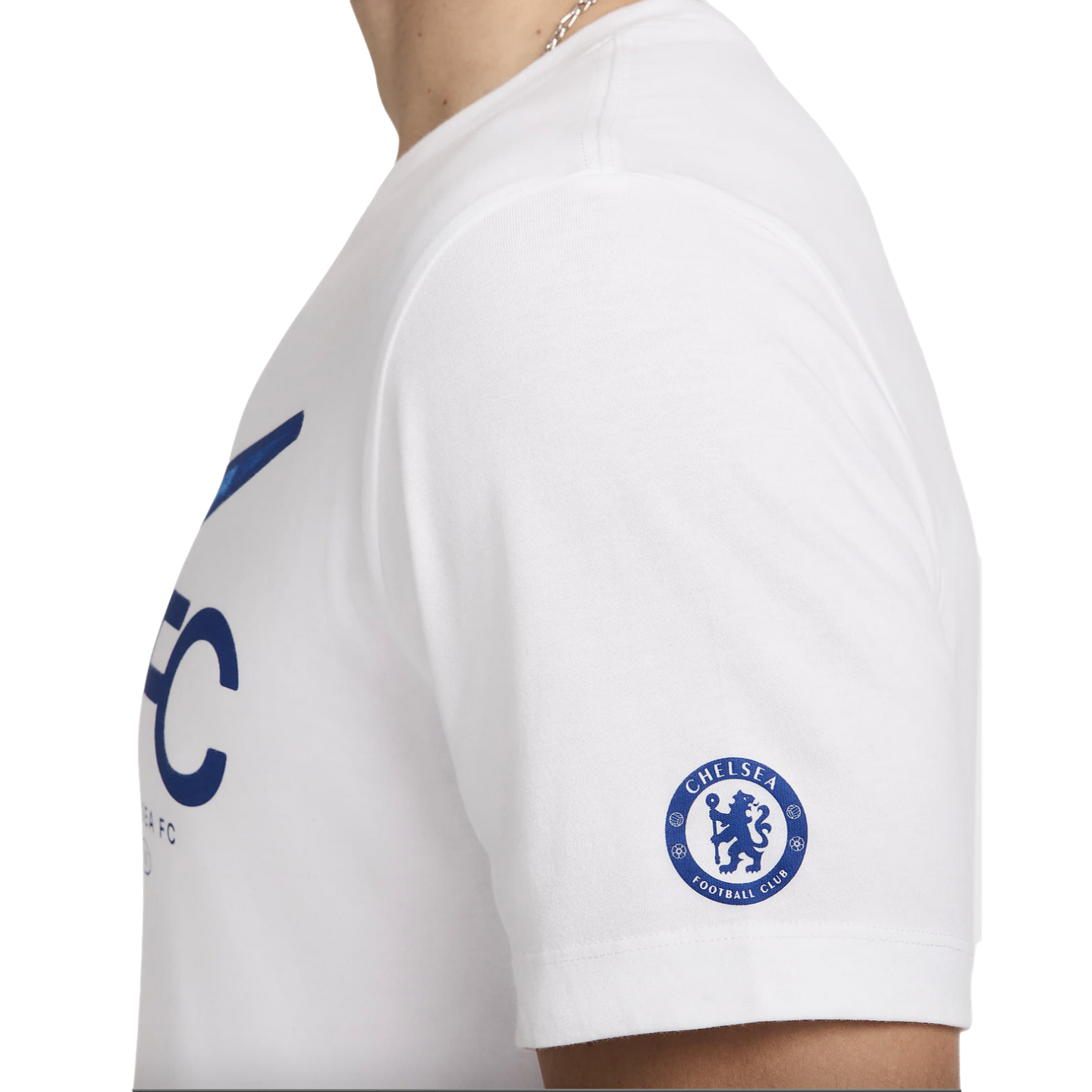 (NIKE-FV8569-100) Camiseta Nike Chelsea Swoosh [BLANCA] (lanzamiento el 15/7/24)