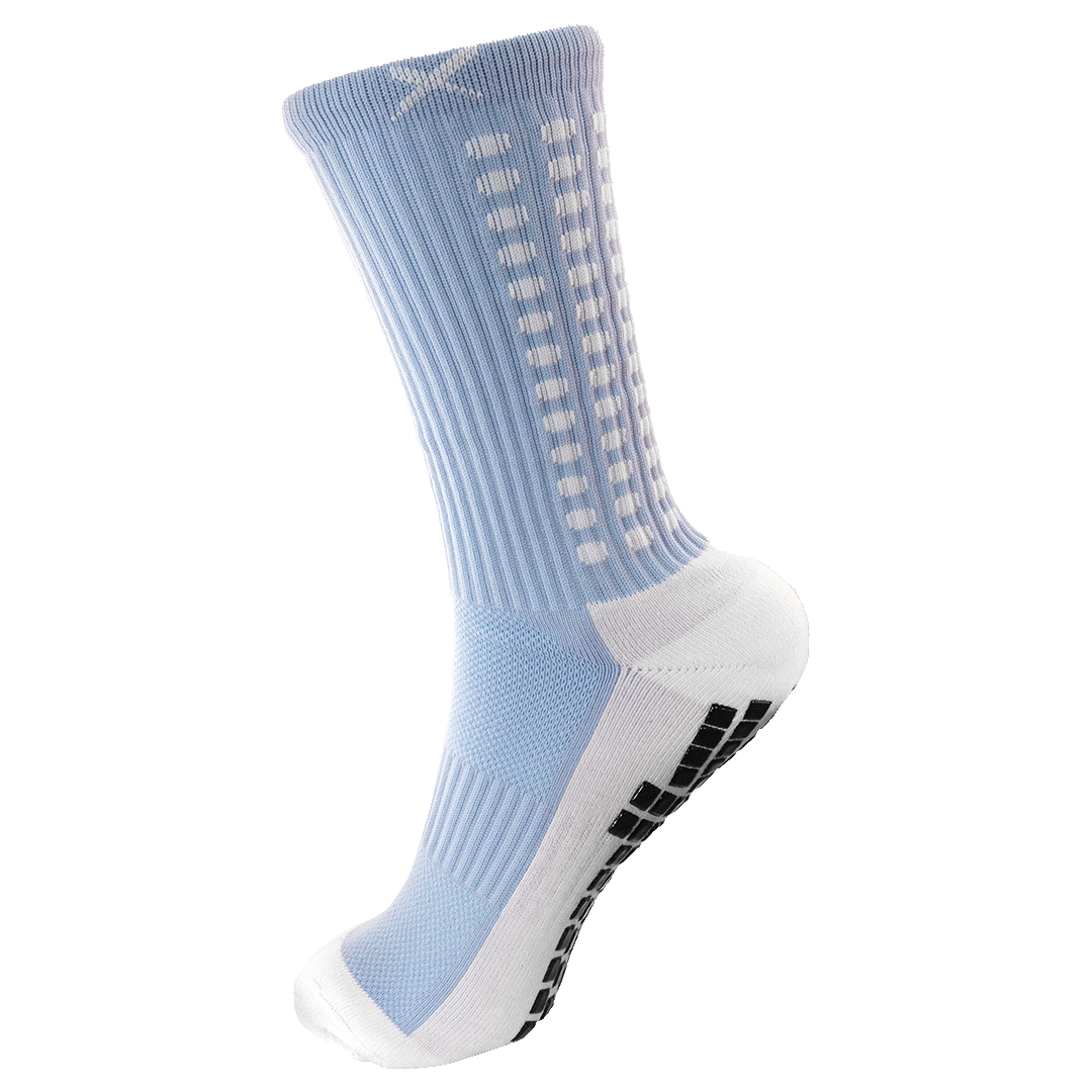 Lux Soccer Grip Calf Socks - Light Blue EB-LU-283