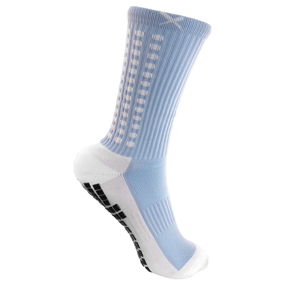 Lux Soccer Grip Calf Socks - Light Blue EB-LU-283