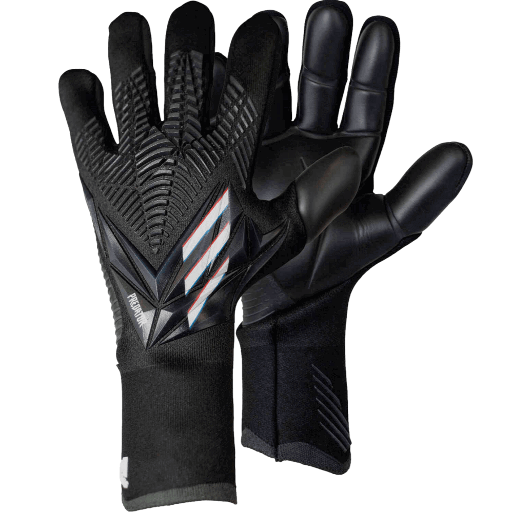 (ADID-H62419) Adidas Predator Glove Pro [top: black/white grey|bottom: vivid red]