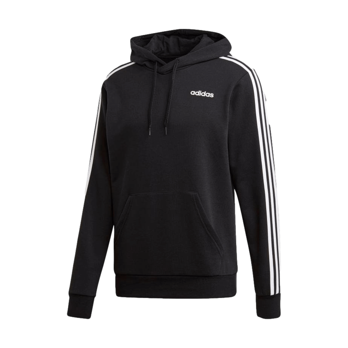 Adidas Essentials 3 Stripe Hoodie - Black DU0498