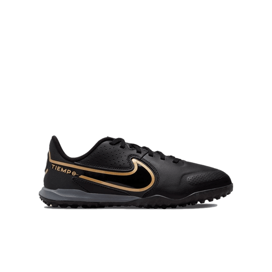 Nike Tiempo Legend 9 Academy Youth Turf Soccer Shoes - Black/Gold