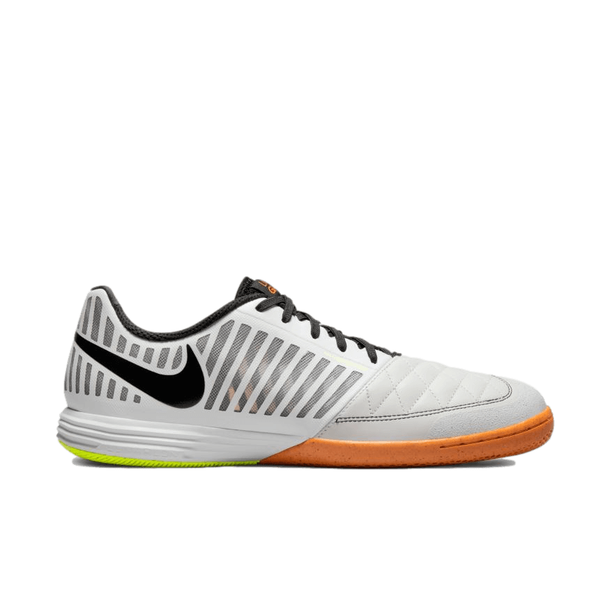 Nike Lunar Gato II Indoor Soccer Court Shoes - White / Grey