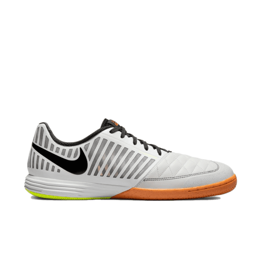 Nike Lunar Gato II Indoor Soccer Court Shoes - White / Grey