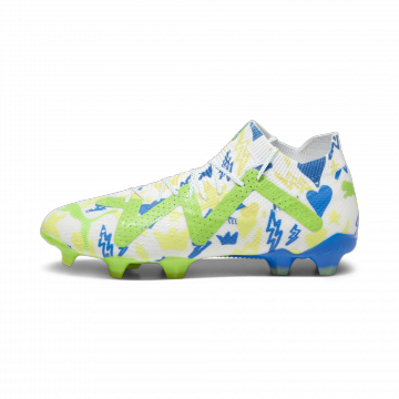 Puma Future Ultimate NJR Firm Ground Cleats - White / Green
