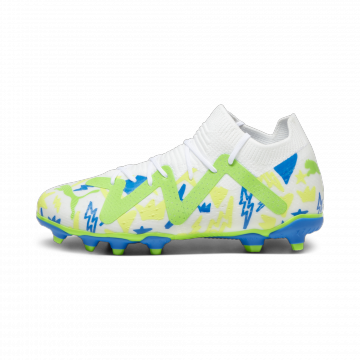 Puma Youth Future Match NJR Firm Ground Cleats - White / Green