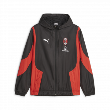 Puma A.C. Milan Prematch Woven Anthem Jacket - Black / Red