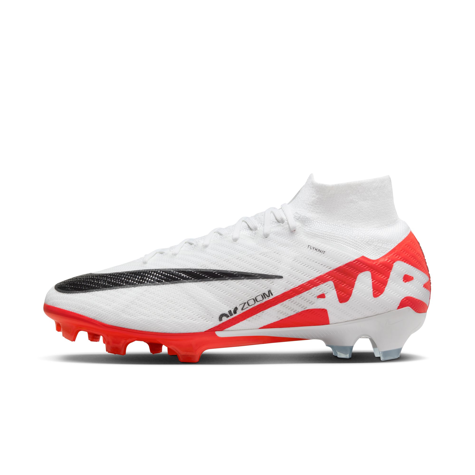 Nike Superfly 9 Elite Firm Ground Cleats - White / Red