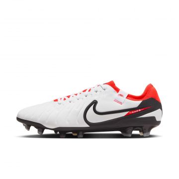 Nike Legend 10 Pro Firm Ground Cleats - White / Crimson