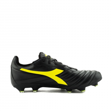Diadora Brasil Elite 2 LT LP12 Firm Ground Soccer Cleats - Black / Yellow
