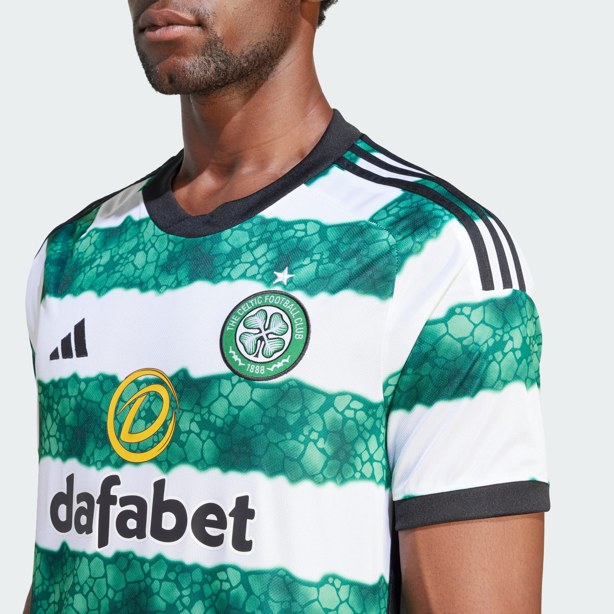 Youth Adidas White Celtic 2023/24 Home Replica Jersey Size: Large