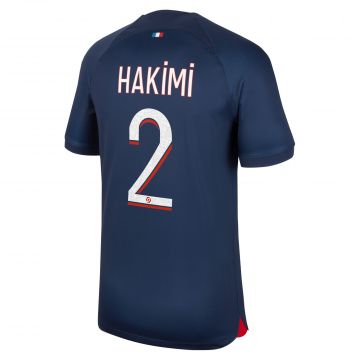 Nike Paris Saint-Germain 23/24 Stadium Home Jersey #2 Hakimi - Navy / Red