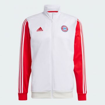 adidas Bayern 23/24 Full-Zup DNA Track Top - White / Red
