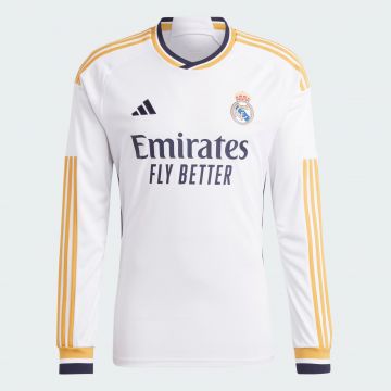 adidas Real Madrid 23/24 Long Sleeve Home Jersey - White