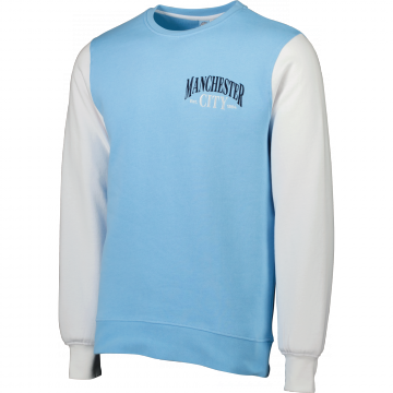 Manchester City Retro Crew Neck Sweatshirt - Sky