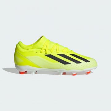 adidas Youth X Crazyfast League Firm Ground Cleats - Solar Yellow