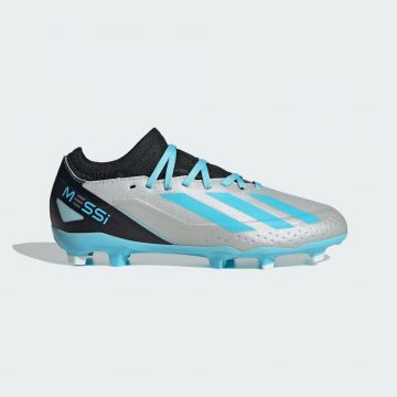 adidas Youth X Crazyfast Messi.3 Firm Ground Cleats - Silver / Sky