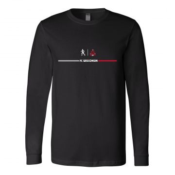 FC Wisconsin Long Sleeve Crest T-Shirt - Black