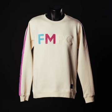 Women's Forward Madison FC Crewneck Sweatshirt Terry Embroidery - Off White