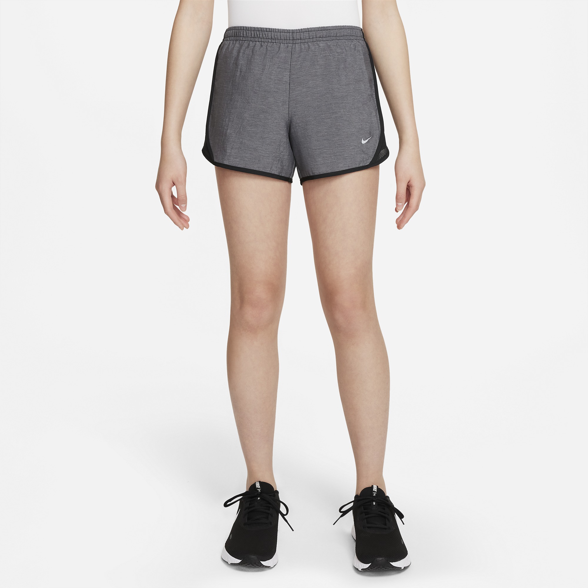 Girls Nike Dri-FIT Tempo Running Shorts - Heather / Black