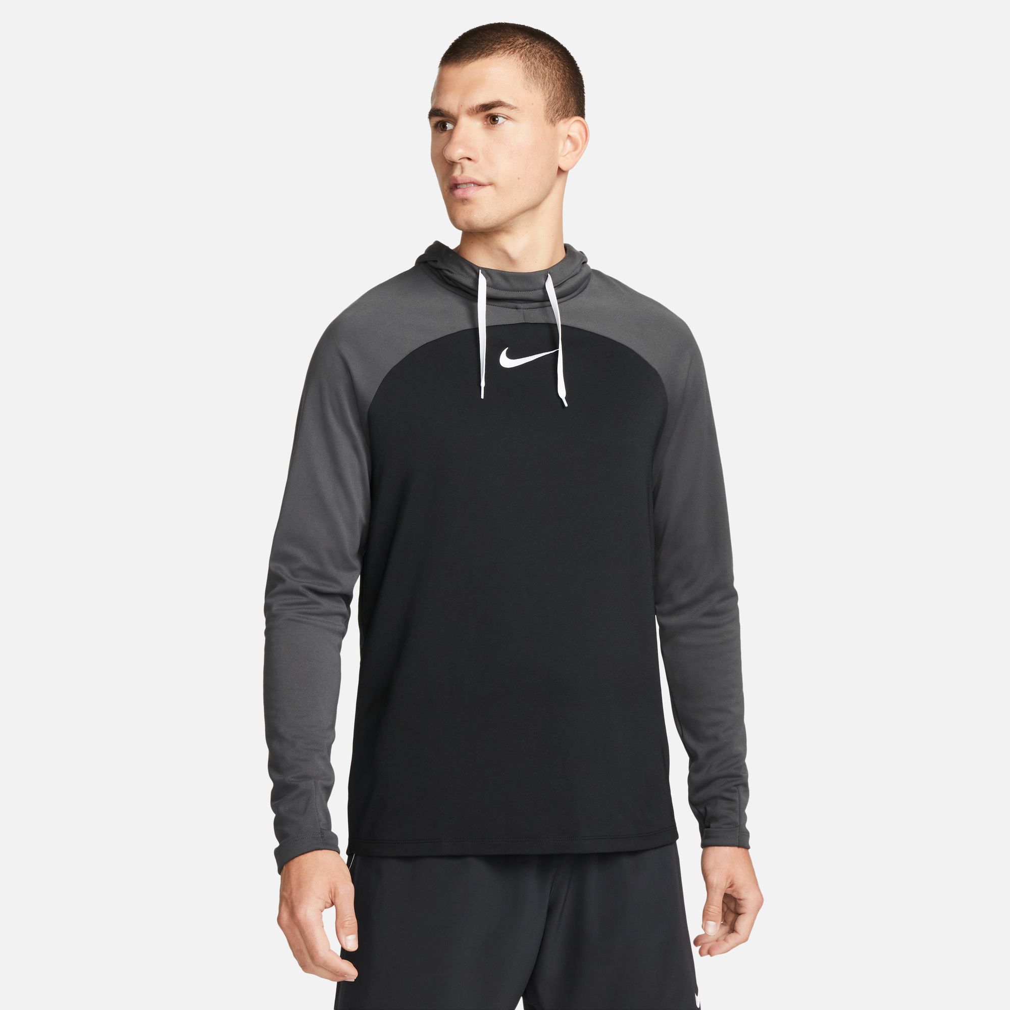 Nike Performance ACADEMY MIDLAYER - Hoodie - cool grey/black/grey -  Zalando.de
