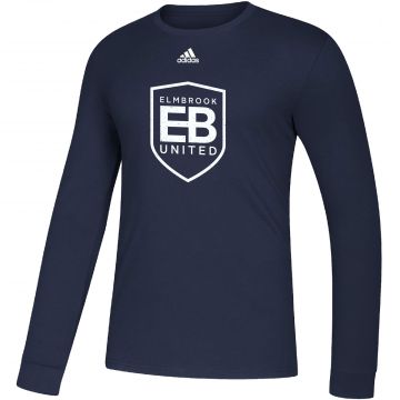 adidas Elmbrook United Distressed Logo Long Sleeve T-Shirt - Navy