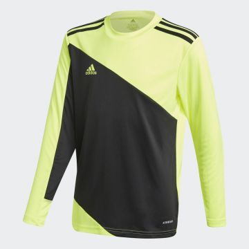 adidas Youth Squadra 21 Long Sleeve Goalkeeper Jersey - Solar Yellow / Black