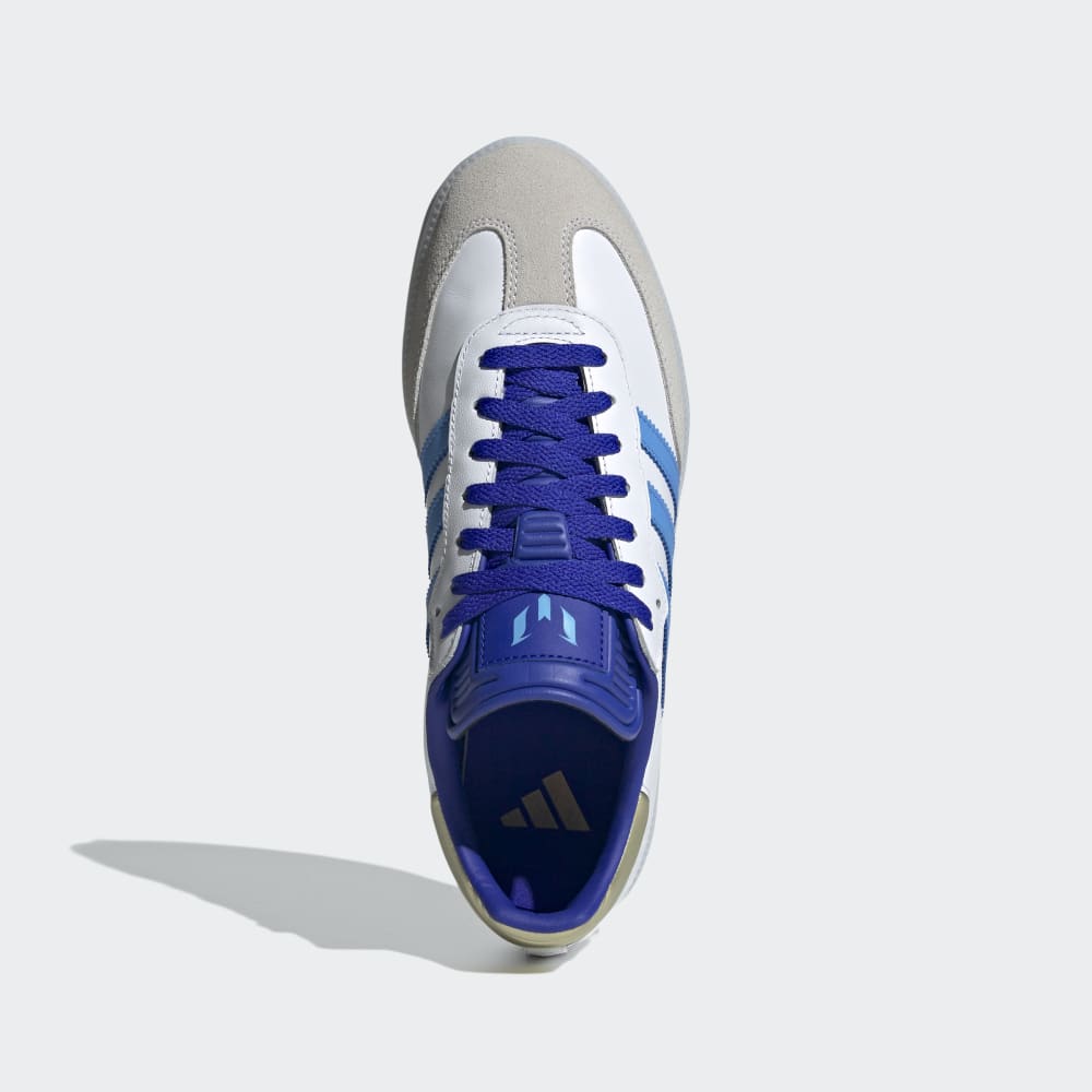 adidas Samba Messi Indoor Shoes - White / Blue