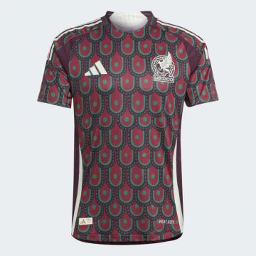 adidas Mexico 2024 Authentic Home Jersey - Red / Green