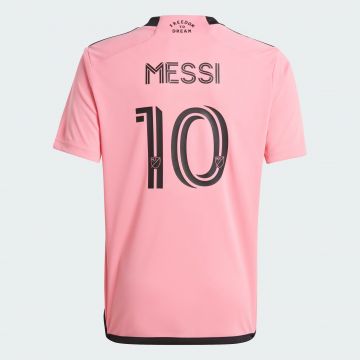adidas Youth Inter Miami 24/25 Home #10 Messi Jersey - Pink